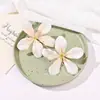 Cabeça de Flor Artificial de Clematis Flor Falsa Flor DIY Grampo de Cabelo para Franja de Mulheres Clipe Lateral Cabeça de Flor de Lírio Tridimensional