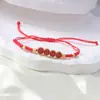 Pulsera trenzada Círculo Qiankun, estilo Nudo Chino, Símbolo de Manzana y Deseo, Fragmentos de Plata, 0 kg Atracciones Turísticas, Fabricante Transfronterizo, Venta al por Mayor de Joyería