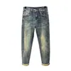 Xintang Denim Outono 2026 Calças Afuniladas Estampa Simples Azul Vintage Jeans Longo Stretch Novo Produto Masculino
