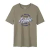Camiseta Masculina de Manga Curta Algodão Puro de Fibra Longa de Xinjiang Pima Algodão Luxuosa 50 Fios Amônia Líquida Impressão Direta Importada