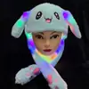 Sombrero de Influencer de Tiktok con Orejas Móviles Sombrero de Conejo con Bolsa de Aire Dibujo Animado para Niños Sombrero de Oreja Brillante Original