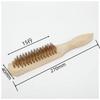 Cepillo de mano para desoxidar y pulir mango de madera alambre de acero inoxidable cifrado especial mango de madera dura cepillo para texto cepillo para jugar cepillo desoxidante para barbacoa