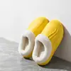 Sapatos de Algodão Cor Lisa Impermeáveis EVA Femininos 2026 Outono Inverno Novos Internos Com Pelúcia Quente Sola Macia Casal Casa Sapatos de Algodão Masculinos
