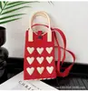 Bolsito Mini Lindo de Verano para Dama Versátil Moda Bolsa para Teléfono Móvil Bolso de Mano Tejido de Dibujos Animados Bolso de Hombro Bolso Cruzado