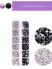 12 SS4-16 vidro caixa nail art fundo plano strass joias AB colorido diamante unha joias pequena ordem