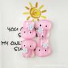 Desenhos animados cor de cristal cabeça de coelho joias diy geladeira caixa de armazenamento headwear hairpin acessórios criativos atacado