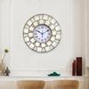 Reloj de alta gama estilo europeo reloj de pared decorativo para sala de estar reloj de pared artístico de engranajes circulares reloj de pared nuevo 2024