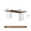 Mesa e Mesa de Jantar Flutuantes de Madeira Maciça Estilo Medieval Uso Duplo Madeira Freixo Branco Mesa Longa para Sala de Estar Mesa de Placa Grande