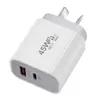 Cargador Británico de Nitruro de Galio 45W Transfronterizo, Cabezal de Carga Rápida de 45W Completo, Cargador Británico de Doble Puerto de Carga Rápida A+C