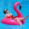 Anillo flotador inflable de PVC para piscina, Flamenco Rosa Rojo, salvavidas, anillo engrosado para las axilas, montura de unicornio