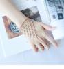 Pulsera de dedo completo exagerada de personalidad al por mayor de fábrica, pulsera de anillo de diamantes de imitación, accesorios de boda para novia, joyería, tendencia para mujer