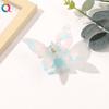 Qiyue Clip mariposa coreano de imitación de ácido acético para sujetar el cabello, clip tiburón para lavar el cabello, 7.5cm, horquilla de alta gama que combina con todo, adorno para el cabello
