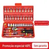 Jogo de Soquetes para Chave de Catraca Rápida Universal para Reparo Automotivo Manga de Reparo Combinação de Reparo Multifuncional Caixa de Ferramentas Automotiva