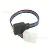 Linha de conexão sem solda para fita de LED RGB para pino macho de 4 pinos Linha de fita RGB 4 pinos fêmea para sem solda