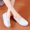 Zapatos de Enfermera, Zapatos Casuales para Mujer, Con Amortiguación de Aire, Que Aumentan la Altura, Suela Blanda, Antideslizantes, Cómodos, Resistentes al Desgaste, Tacón Medio, Zapatos de Suela Gruesa de un Solo Color, Disponible para Dropshipping
