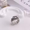 Anillo cruzado dulce y fresco personalizado de moda europea y americana, anillo abierto ajustable, hueco, exagerado, para el dedo índice, anillo femenino elegante y moderno.