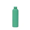 Botella deportiva de boca pequeña recubierta de goma, taza aislante de acero inoxidable 304 de doble capa al vacío, taza recta de boca pequeña estilo americano