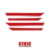 Adecuado para Decoración Interior de Coche Honda Civic Panel de Puerta Marco Adhesivo Decorativo Nuevo Civic 10ª Generación Suministros de Modificación Interior
