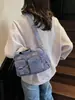 Bolso de Mano Cuadrado Pequeño Informal Estilo Coreano para Mujer, Nuevo Bolso Cruzado Versátil de Moda de un Solo Hombro, Bolso Almohada de Tela de Nylon con Múltiples Bolsillos