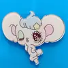 Broche de Acrílico Estrellas Gemelas Harajuku Insignia de Dibujos Animados Accesorios para Bolsos Estilo Carcasa de Teléfono DIY Lazo