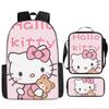 Mochila escolar de Hello Kitty para estudiantes de primaria. Bonita mochila infantil de Hello Kitty. Mochila para niñas. Estuche tipo cartera KT.