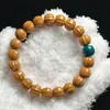 Pulsera de Cabeza de Mono Tallada a Mano para Hombres y Mujeres, con Cuentas Luminosas de Espalda de Tiburón, Cuentas de Nogal de Círculo Único y Cuentas de Oración Budista