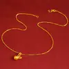 Ano Novo do Coelho Conjunto Fofo de Coelho Colar e Brincos para Mulheres, Acessórios Delicados, Liga de Cobre Atacado, Ouro de Imitação, Estilo Simples