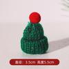 Gorro de Navidad Lindo Mini Rojo Tejido Pequeño Gorro Pinza para el Cabello Accesorio para el Cabello Gorro para Botella de Vino Decoración de Disfraz Navideño