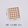 Almofadas Quadradas Xadrez Frescas, Acessórios Criativos DIY Feitos à Mão, Peças Pequenas de Resina Cola Creme, Materiais Atacado