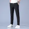 Pantalones Largos de Seda de Hielo para Hombre, Nuevo Estilo Delgado de Verano para Ropa de Obra, Pantalones Casuales para Hombre, Corte Recto Delgado