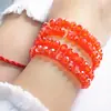 Fabricante de joyería 8mm pulsera tallada multicolor pulsera de cristal Cristal Rojo puesto de punto turístico suministro de artículos pequeños