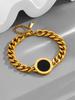 Nueva pulsera de diamantes con números romanos pulsera de moda de marca de marea chapada en oro rosa acero de titanio pulsera para mujer pulsera de moda joyería al por mayor