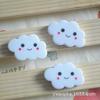 Acessórios de resina criativa Smiley Clouds Nuvens brancas diy Material do telefone móvel Bolsa Acessórios Crianças Hairpin Acessórios