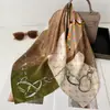 Pañuelo Cuadrado Pequeño con Estampado de Nudo de Cuerda de Nuevo Estilo para Mujer, Pañuelo Decorativo Versátil de Seda, Bufanda de Cuello Multifuncional Moderna y Elegante