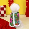Ropa para Perros Pequeños Mascota Teddy Bichón Schnauzer Perro Pequeño Gato Estilo Otoño e Invierno 25 Noreste Chaleco de Algodón con Estampado Floral Grande