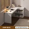 Escritorio de Esquina para Dormitorio de Casa Mesa de Estudio para Apartamento Pequeño Escritorio de Computadora con Compartimentos de Almacenamiento Escritorio de Oficina Simple Moderno para Escribir