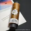 Hilo de Cera Color Cielo Estrellado Negro y Café con Brillo Dorado Hilo de Cera Plano Redondo Colección