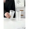 Vaso de Vidrio Esmerilado de Gama Alta Transparente para Bebidas Hogareñas, Taza de Leche y Jugo, Taza de Café, Vaso para Bebidas Largas