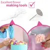 Juego de 54 piezas para decorar los lados del pastel, plato giratorio para pastel, juego de herramientas, juego de boquillas para decorar DIY, herramienta para crema de repostería, fondant
