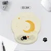 Mouse Pad de Pulso de Gato Fofo Apoio de Mão de Silicone Simples para Escritório Almofada de Pulso Espessa Estéreo 3D Prevenção de Dor na Mão do Mouse