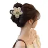 Pinza para el Cabello de Flor de Malla para Cabello Fino, Pasador para el Cabello de Mujer para la Parte Posterior de la Cabeza, Nuevo Clip de Tiburón de Gama Alta para Peinado 2026, Accesorio para el Cabello