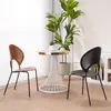 Silla de Comedor Nórdica para Uso Doméstico, Silla Retro de Celebridad de Internet para Ocio, Silla Creativa Simple en Forma de Concha, Silla de Sol, Silla con Respaldo de Madera Maciza
