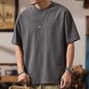 2025 Verano Nueva Camiseta de Manga Corta para Hombre Holgada Moderna Marca Ins Talla Grande Camiseta Americana Casual Media Manga