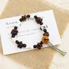 Fabricante Mais Vendido Atacado Pulseira de Grãos de Café Reais, Pulseira de Contas Jingdezhen com Sabor de Café Muito Refrescante, Joia de Mão para Homens e Mulheres
