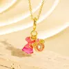 Colar Cruzado Novo Estilo Luxo Leve Esmalte Gota Diamante Cravejado Coração Futebol Flor Nicho Alto Padrão Versátil Corrente para Suéter DIY