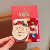 Accesorios para el cabello infantiles de Navidad 2024 nuevo pasador de alce flequillo lateral de niña pinza para el cabello de Papá Noel lote de fábrica