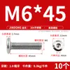 Tornillo Hexagonal de Acero Inoxidable 304 para Muebles, Cabeza Plana Grande, Borde Invertido, Tornillo de Cabeza Redonda, Perno de Borde Invertido