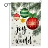Nueva bandera decorativa de Navidad para gato de invierno transfronteriza, pino, escena de nieve, tela colgante para bandera de jardín, venta al por mayor personalizada