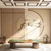 Papel de parede de tela clássica chinesa Estilo chinês flor e pássaro sala de estar sala de jantar sala de chá parede de fundo papel de parede fotográfico para script killing