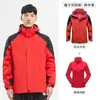 Jaqueta outdoor masculina e feminina três em um duas peças outono e inverno acolchoada com plumas, impermeável, respirável, traje de esqui